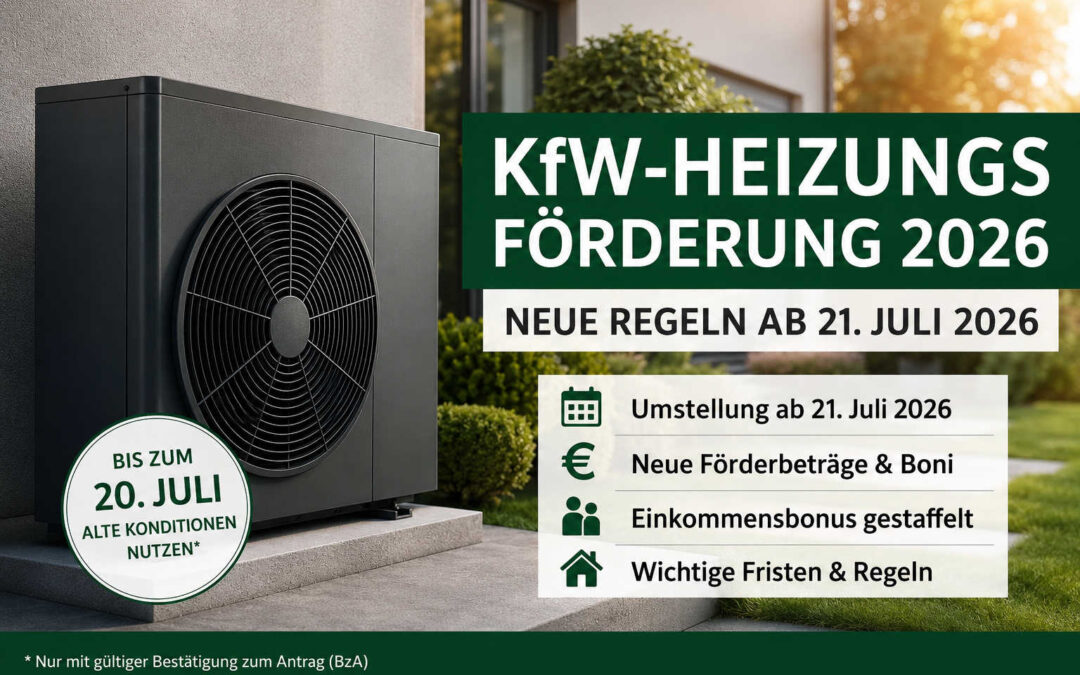 KfW-Heizungsförderung 2026: Neue Regeln für Wärmepumpe, Heizungstausch und Förderantrag ab 21. Juli 2026