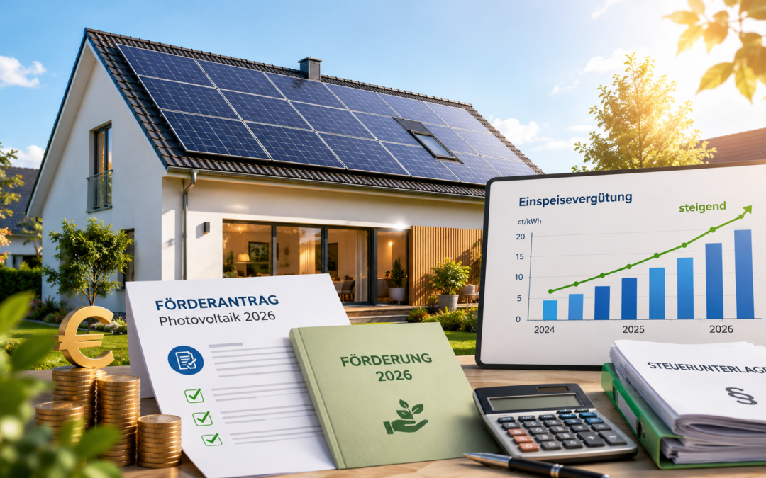 Photovoltaik-Förderung 2026: KfW, Vergütung & Steuer